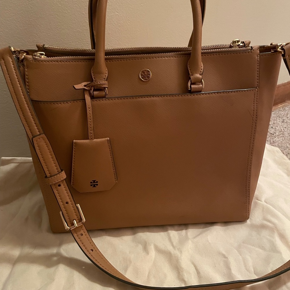 Tory Burch Double Zip Robinson Tote